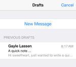 Retrieve Draft messages quickly