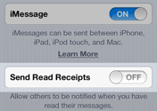How to turn your Read Receipts 'on'